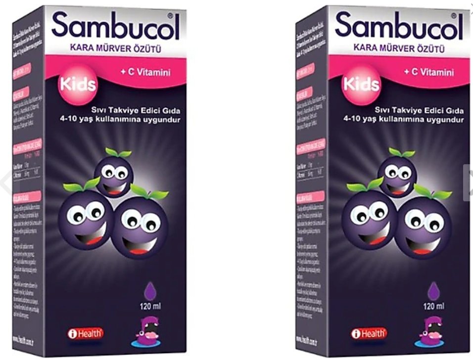 Sambucol Kids Kara Mürver Özütü 2'li Paket 120 ml Şurup