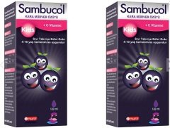 Sambucol Kids Kara Mürver Özütü 2'li Paket 120 ml Şurup