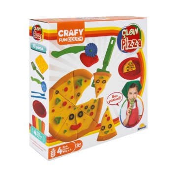 Crafy Çılgın Pizza Oyun Hamuru Seti 10 Parça