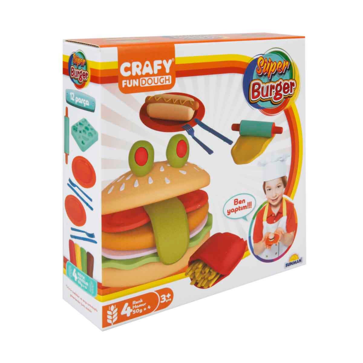 Crafy Süper Burger Oyun Hamuru Seti 200 gr.