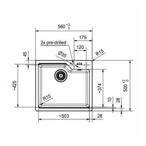 FRANKE URBAN UBG 610-56 BİANCO GRANİT EVYE