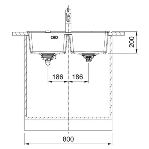 Franke MRG 120-35-35 NERO Tezgahaltı Evye