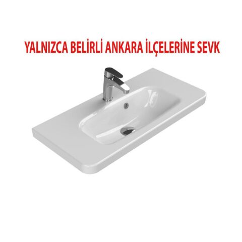 Turkuaz NOURA 80*38 CM Etejerli Lavabo