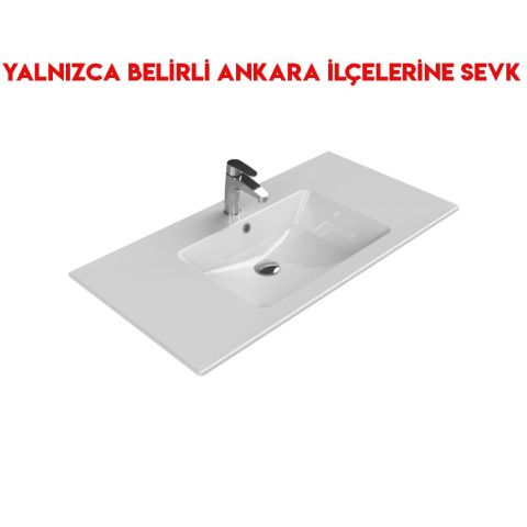 Turkuaz İbiza 101x51 cm Etajerli Lavabo