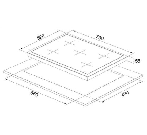 Silverline Siyah Ankastre Set (3173 Quadro - CS5364B01- BO6504B01)