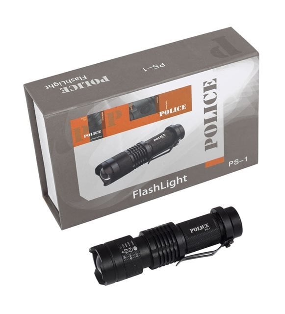 Police PS-1 El Feneri Kit Pil+Şarj Led Işık