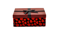 Misiny-Kalp Baskılı 3'Lü Kutu Seti - Kırmızı