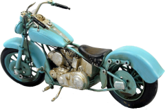 Misiny-Açık Mavi Metal Motosiklet Maketi