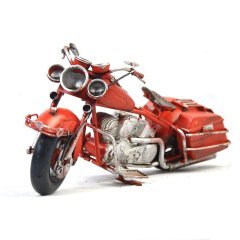 Misiny-Dekoratif Kırmızı Motosiklet Maketi
