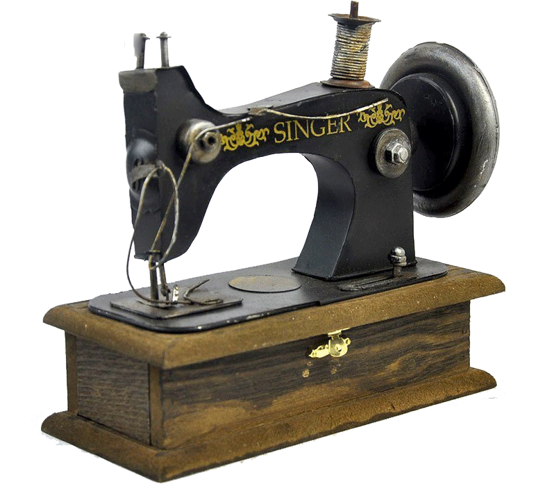 Misiny-Büyük Boy Dekoratif Nostaljik Dikiş Makinesi Maketi