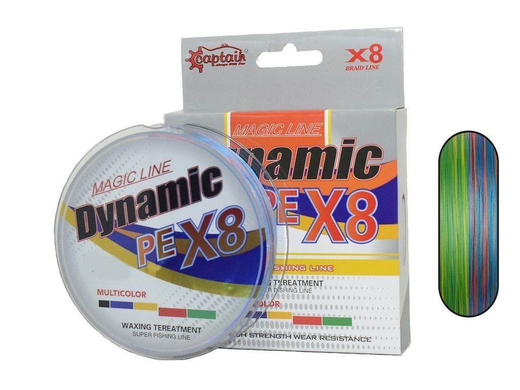 Captain Dynamic PE 8 Örgü İpi Misina 300mt Multi Color 0.06 mm