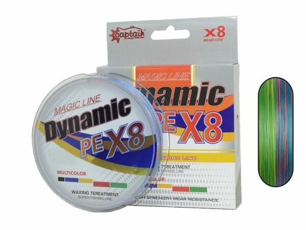 Captain Dynamic PE 8 Örgü İpi Misina 300mt Multi Color 0.08 mm