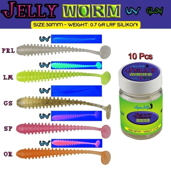 Jelly Worm Lrf Silikonu 5 cm 0,7 gr