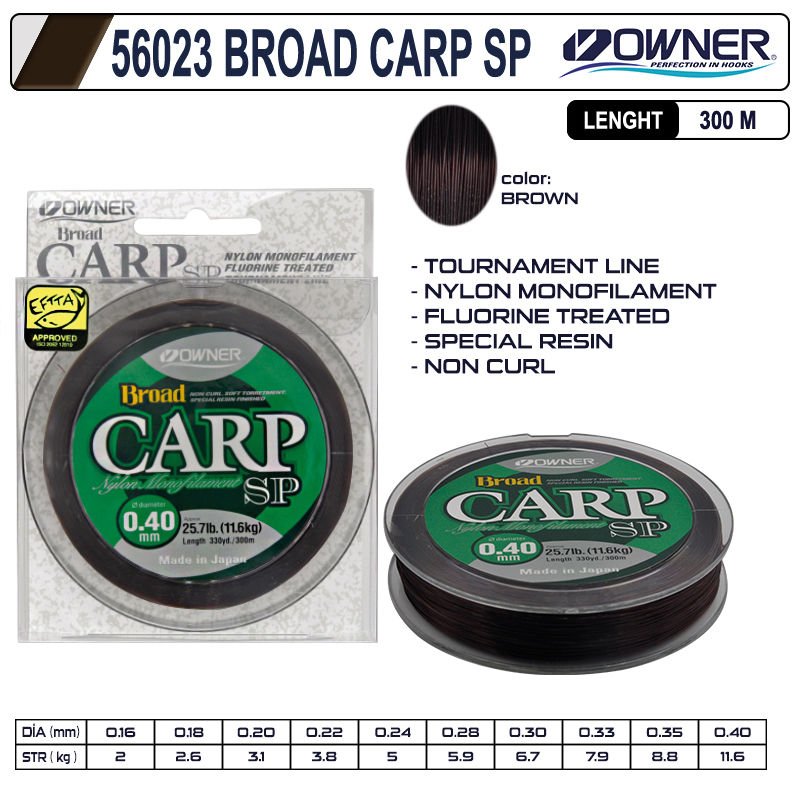 Owner 56023 0Broad Carp Sp 300m Brown Misina