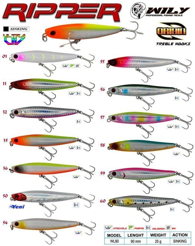 Wily Ripper 9 cm Maket Balık 25 gr Sinking 57