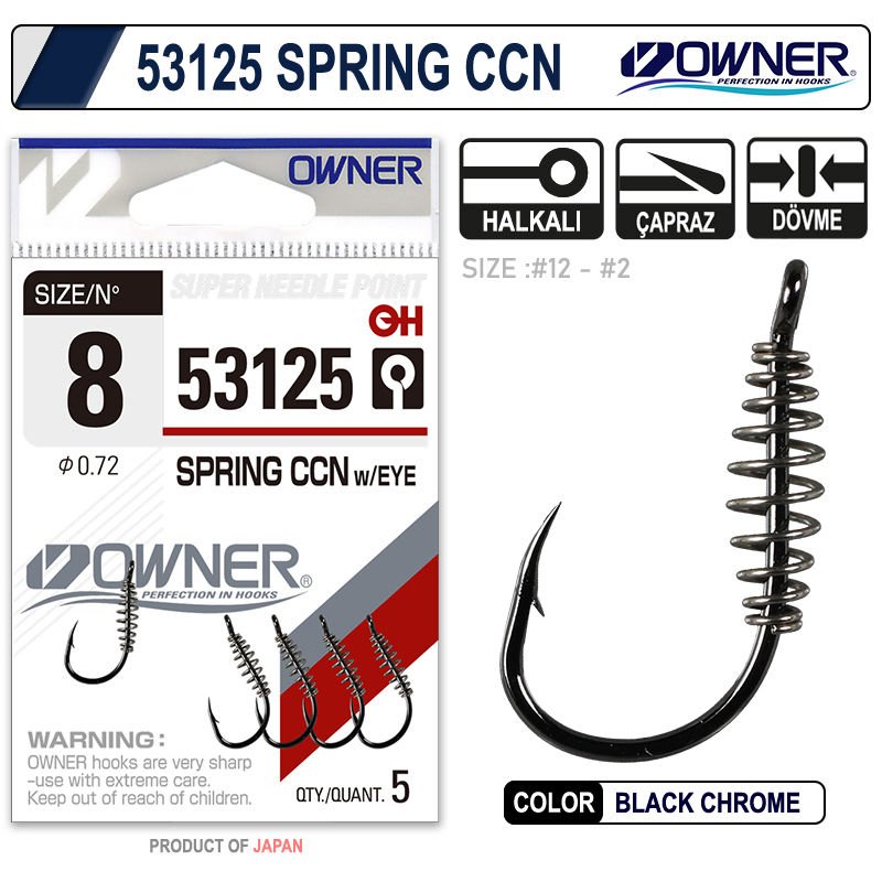 Owner 53125 Spring Ccn With Eye Black Chrome Sazan İğnesi