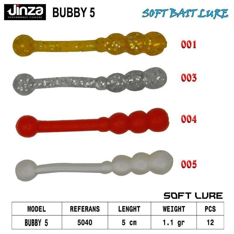 Jinza Rock Fishing Bubby 50 mm 1.1 gr LRF Silikonu Renk:001