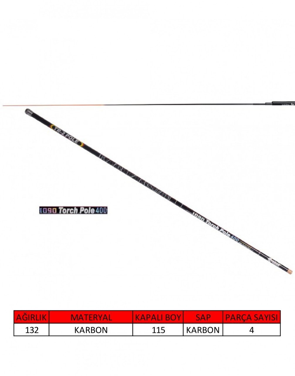 Captain 1090 Torch Pole 40T Karbon Göl Kamışı