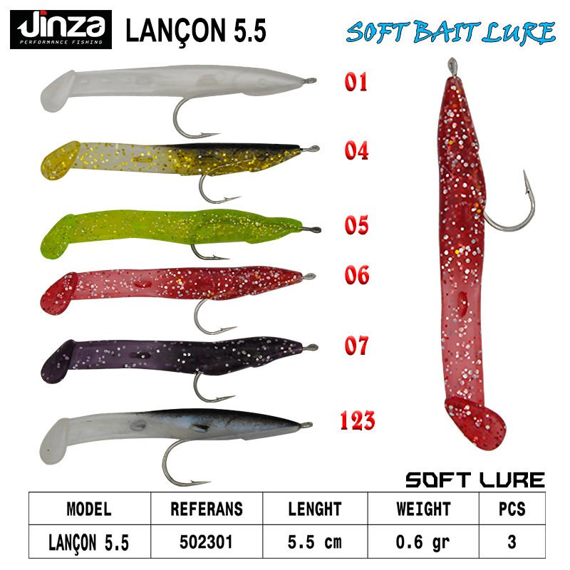 Jinza Lançon 55 mm 0.6 gr LRF Silikonu