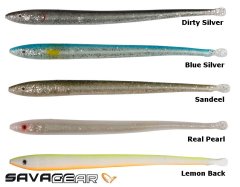 Savage gear LB Sandeel Slug 14 cm 6 Adet Suni Yem Blue Silver