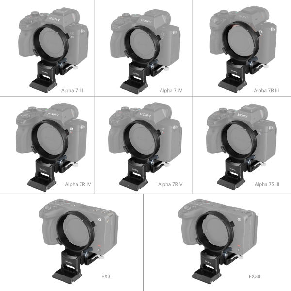 SmallRig 4244 Sony A1 / A7 / A 9 / FX Serisi İçin Döndürülebilir Yataydan Dikeye Montaj Plakası Kiti