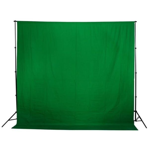 Greenbox Chromakey-Yeşil fon perde(2x3m) ve Fon Asma Standı Kıt