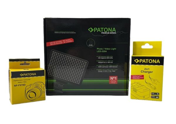 Patona LED-320A Bicolor Video Işığı (Patona F970 Pil İle)