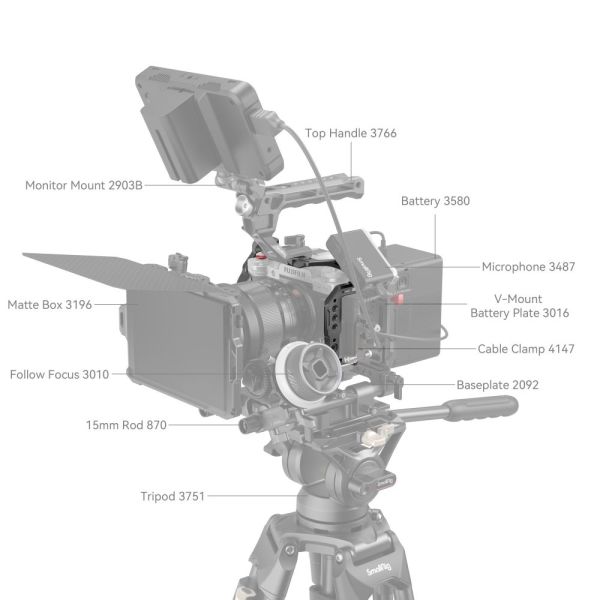 SmallRig 3872 FUJIFILM X-T5  için  Retro Portatif Kafes Kiti