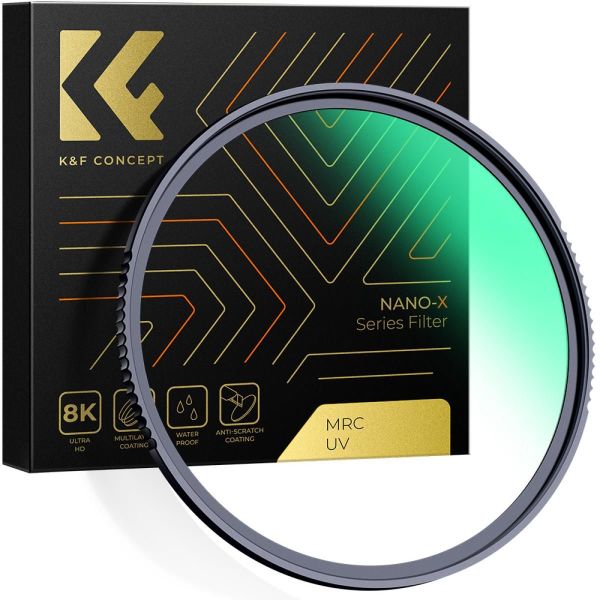 K&F Concept 82mm NANO-X MC-UV 28 Çok Katmanlı Kaplamaya sahip  Koruma Filtresi 8K Ultra HD
