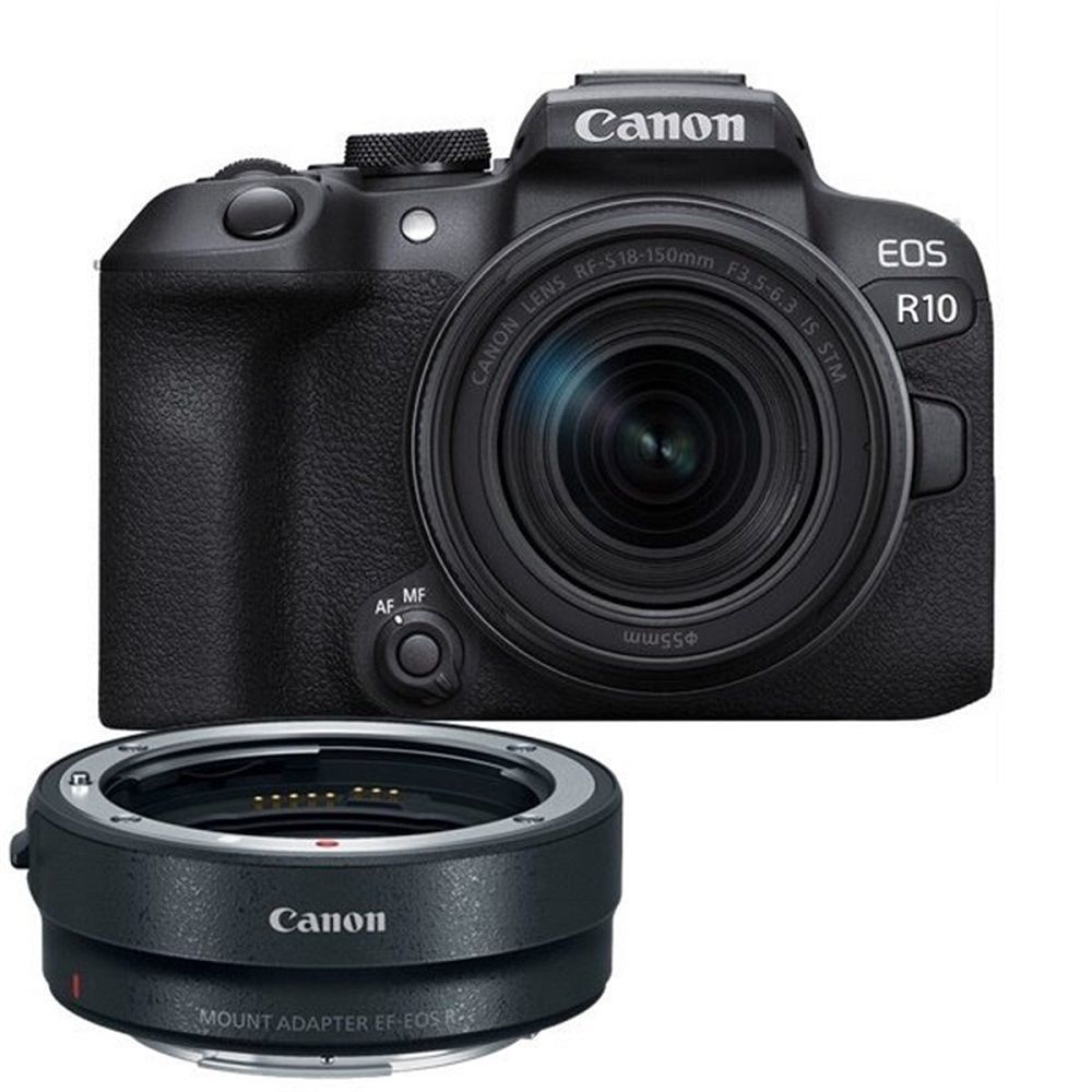 Canon EOS R10 + 18-150mm Lens + Mount Adaptörlü Aynasız Fotoğraf Makinesi