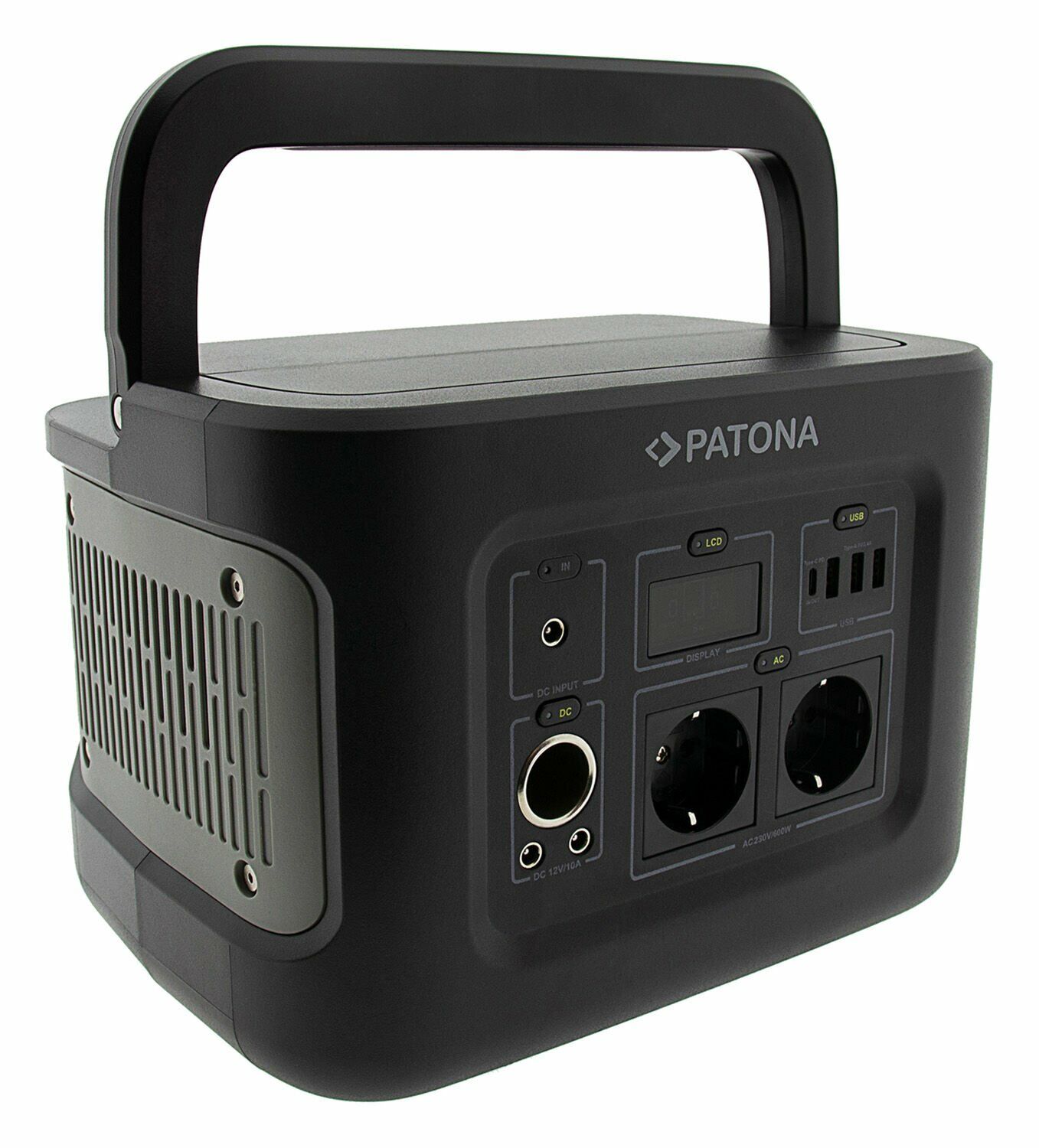 PATONA 9982 Platinum Taşınabilir Güç İstasyonu 600Wh 600W/230V USB5V/2.4A DC12V/10A