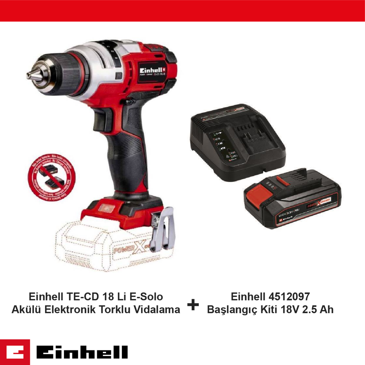 Einhell Akülü Elektronik Torklu Vidalama + Başlangıç Kiti Seti