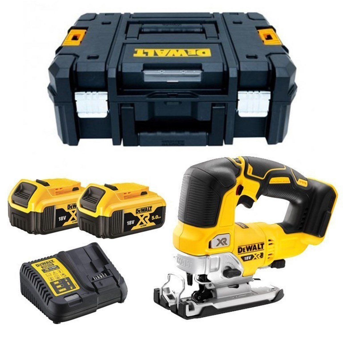 Dewalt DCS334P2 18V 5.0AH Li-ion Çift Akülü Kömürsüz Dekupaj Testere