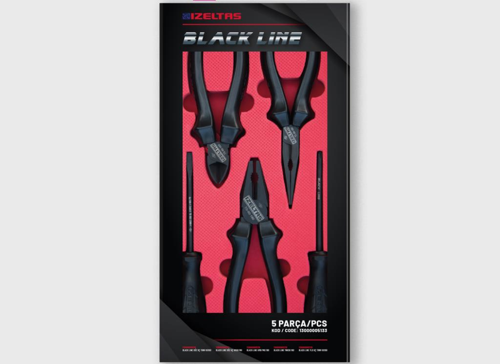 İzeltaş Black Line 5 Parça Set