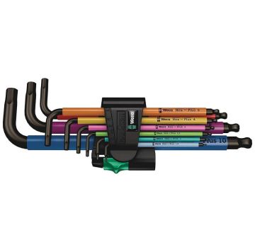 Wera 05073593001 950/9 Hex-Plus Renkli 9 Parça