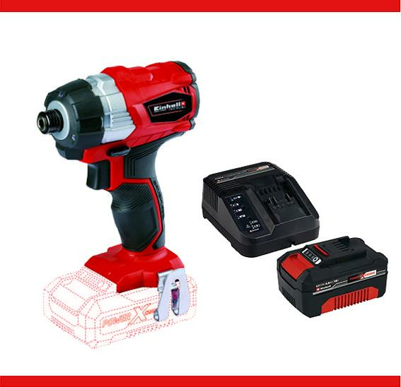 Einhell TE-CI 18 Li BL - Solo, Akülü Darbeli Vidalama ve 18V 4,0 Ah PXC Starter Kit (Başlangıç Seti)