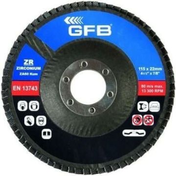 GFB Zirkonyum Flap Disk Zımpara 115mm-40 Kum