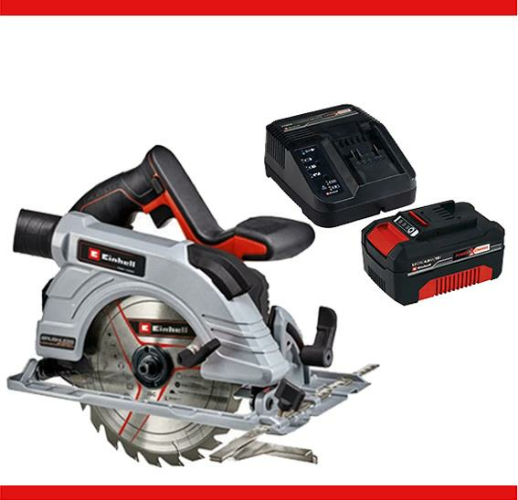 Einhell TE-CS 18/190 Lİ-BL -Solo Kömürsüz Akülü Sunta Kesme ve  18V 4,0 Ah PXC Starter Kit (Başlangıç Seti)