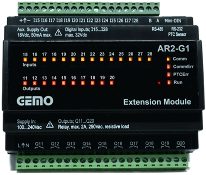 AR2 - G1 - 230VAC - 14D Gemo AR2 için Genişleme Modülü