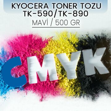 Kyocera TK-590/TK-890 Mavi 500 GR Muadil Toner Tozu /FSC5250/FSC
