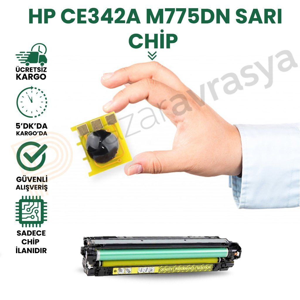 CHIP HP CE342A M775DN SARI TONER ÇİPİ