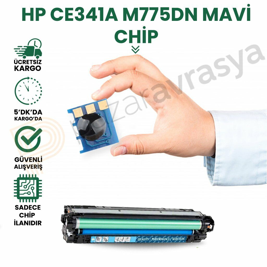 CHIP HP CE341A M775DN MAVİ TONER ÇİP
