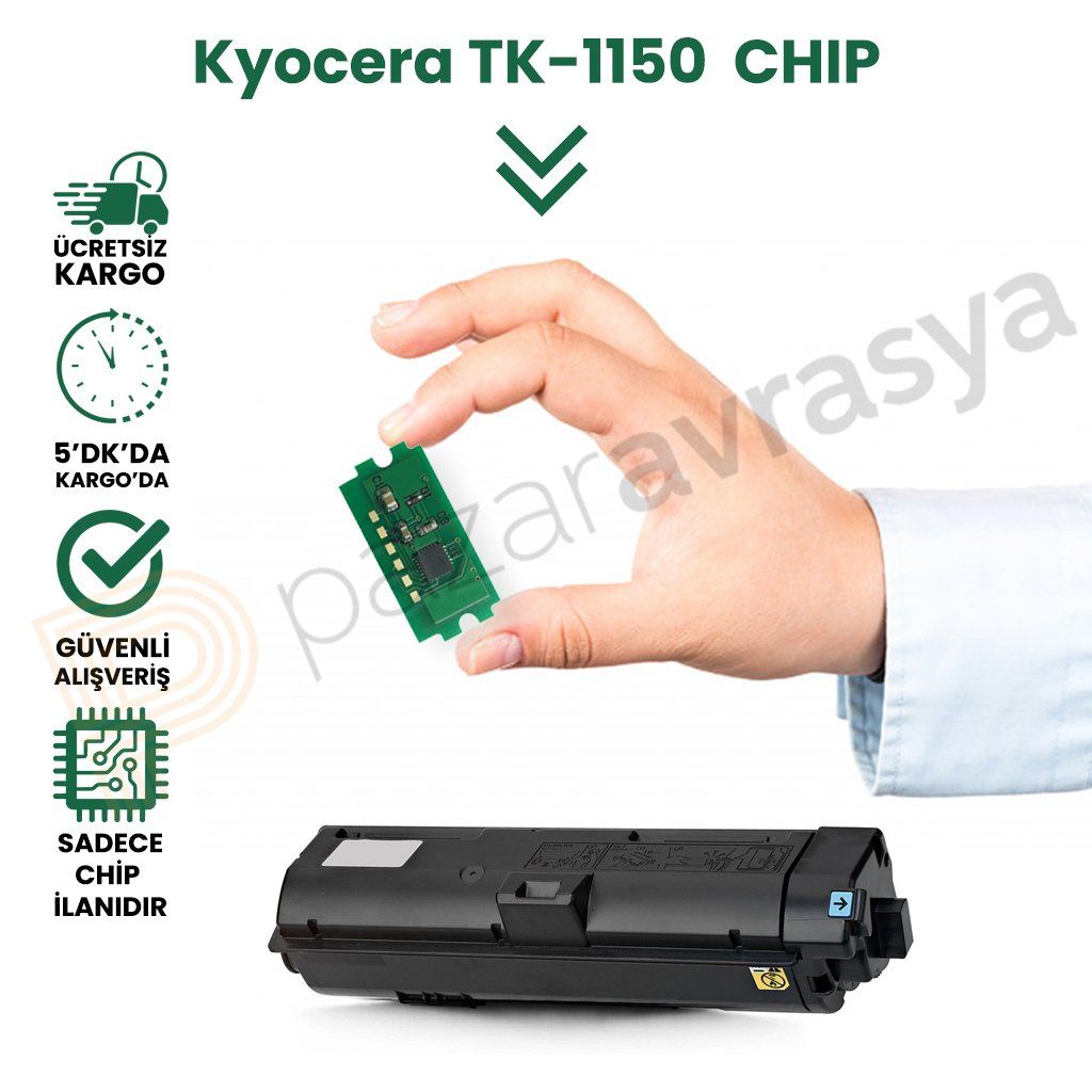 CHIP Kyocera Mita TK-1150 Çipi / Ecosys P2200 / M2135 / P2235 TON