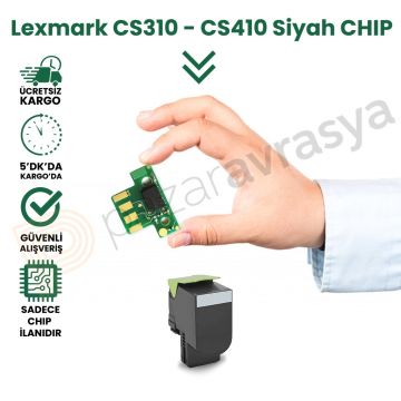 CHIP LEXMARK CS310/CS410/CS510 SİYAH TONER ÇİP 4K