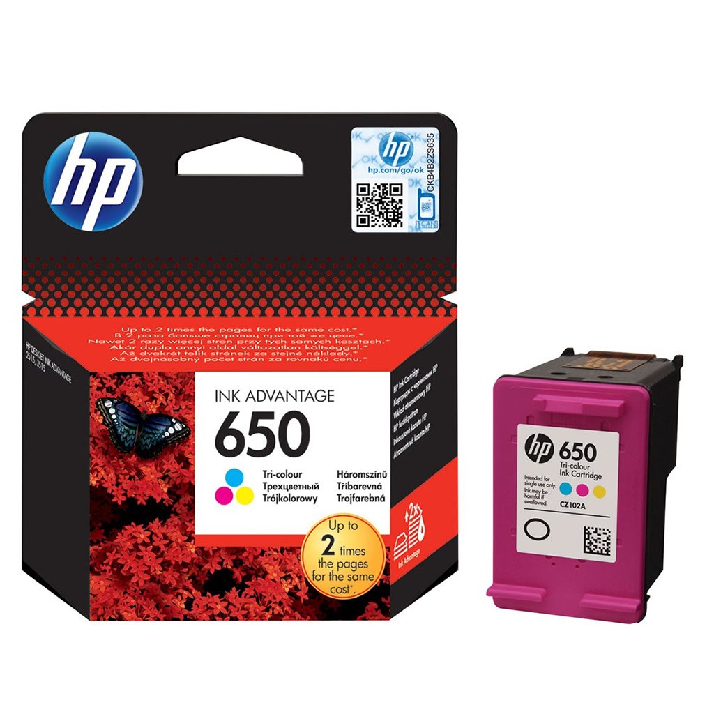 HP Deskjet Ink Advantage 650/CZ102A Orjinal Renkli Kartuş