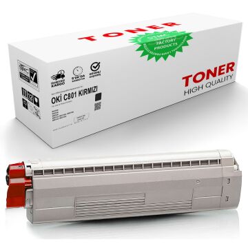 Oki C801-C821 Kırmızı Muadil Toner /WB/44643006/C801N/C801DN/C82