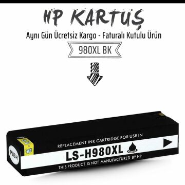 HP 980XL Siyah Muadil Kartuş /D8J10A /X555dn/X555xh/X585z/X585dn/