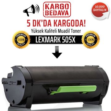 Lexmark 505X Muadil Toner /NP/50F5H00/MS410/MS410D/MS410Dn/MS510