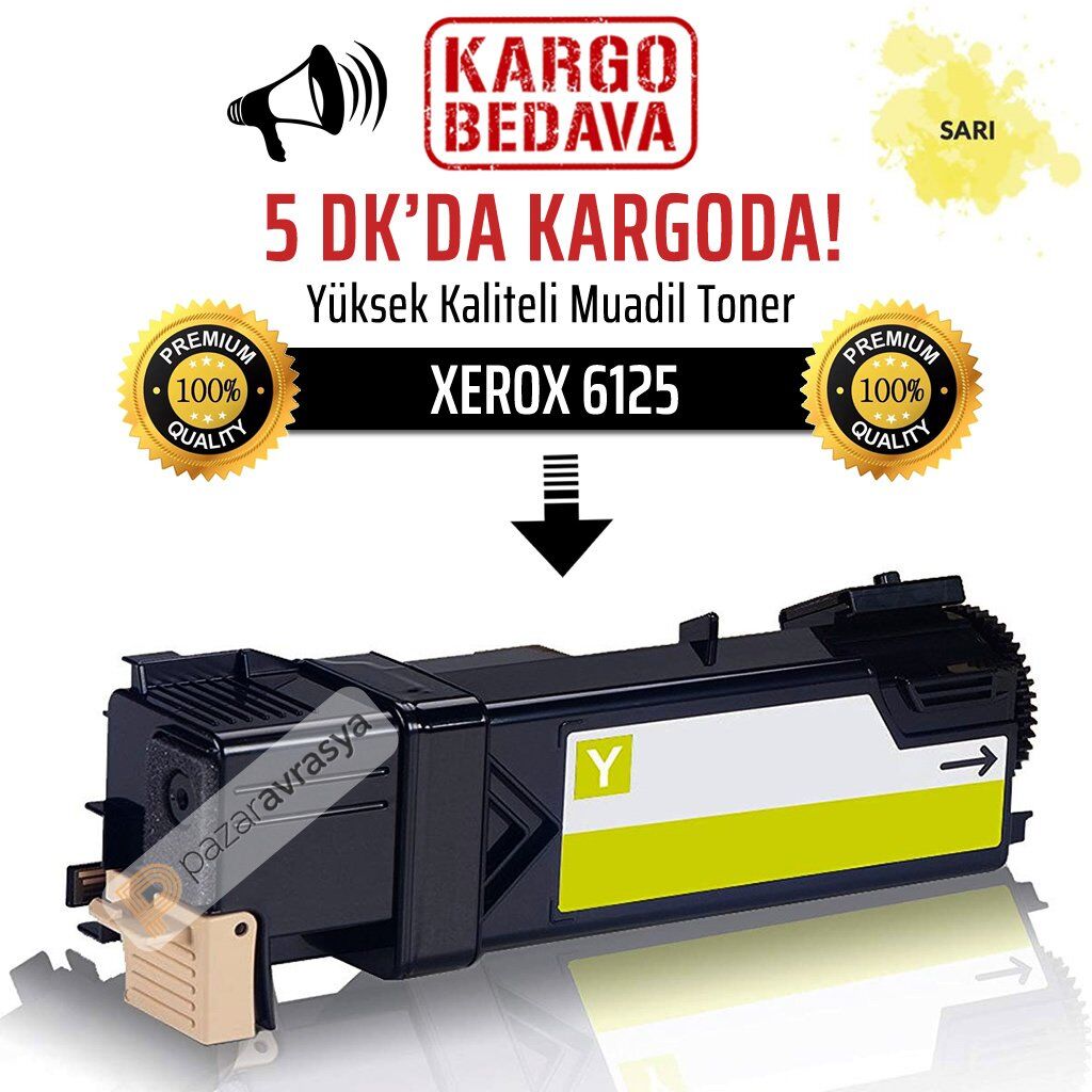 Xerox 6125 Sarı Muadil Toner /NP/106R01337Phaser 6125/6125n