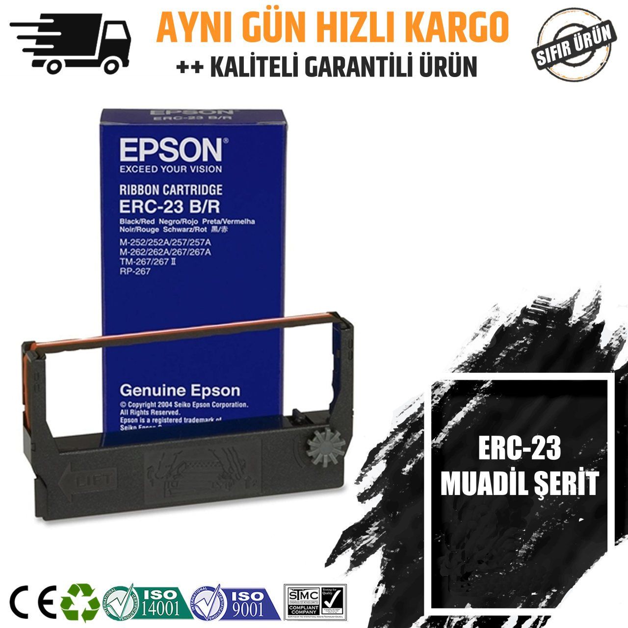 Epson ERC-23 Muadil Şerit BLACK RIBBON / C43S015360 /M-260/M-260A